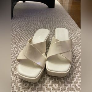 Jeffrey Campbell Cream White Platform Jelly Shoe